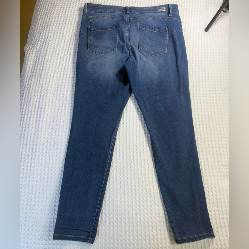 Juicy Couture Dark Blue Distressed Skinny Jeans Size 14 - Picture 5 of 6